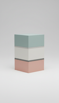 Cubo apilable modular plástico mate