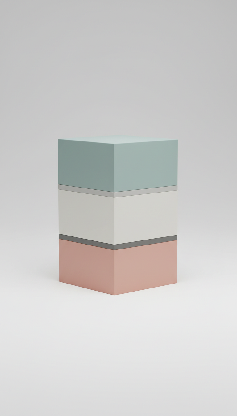 Cubo apilable modular plástico mate