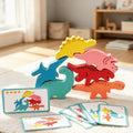 Bloques de Equilibrio de Dinosaurios de Madera 🦕